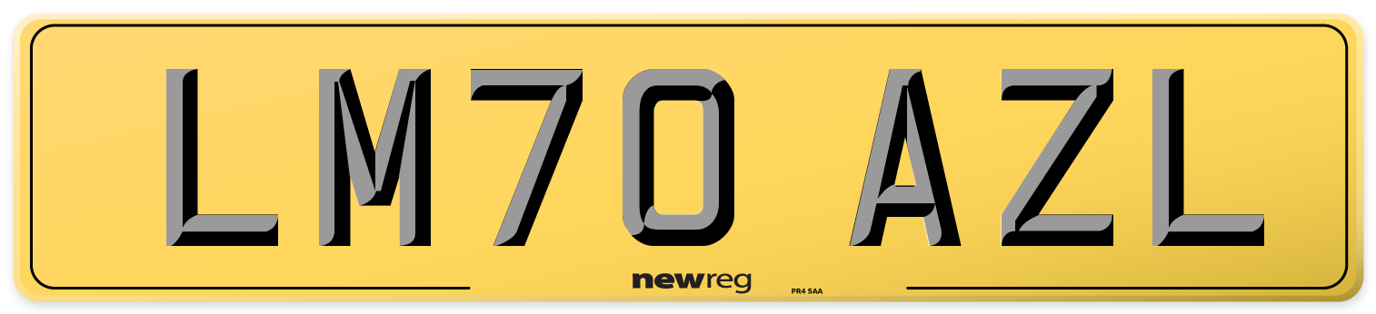 LM70 AZL Rear Number Plate