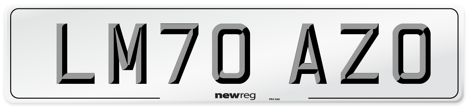 LM70 AZO Front Number Plate