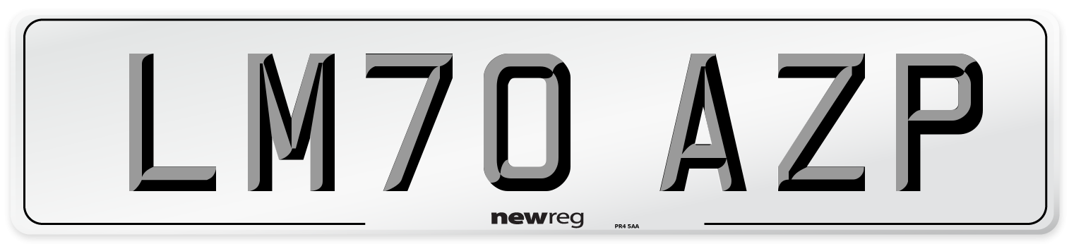 LM70 AZP Front Number Plate