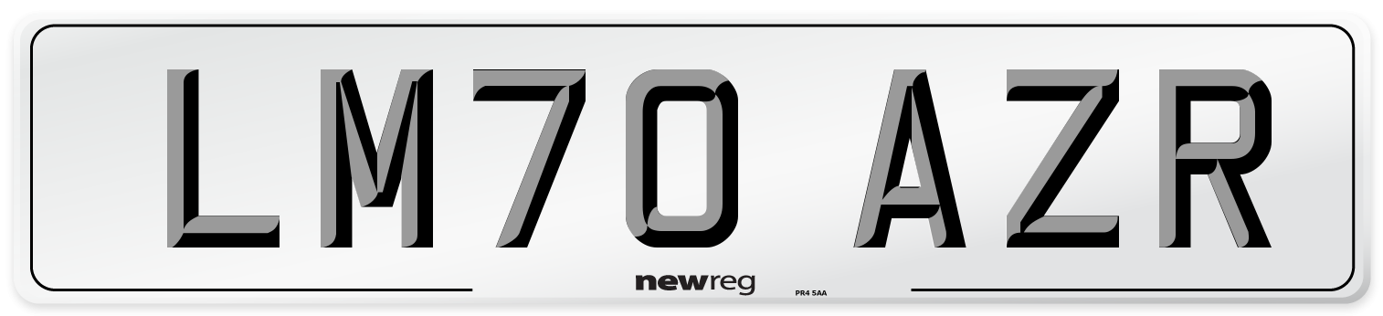 LM70 AZR Front Number Plate