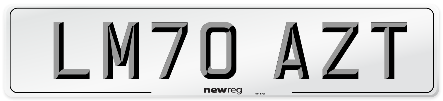 LM70 AZT Front Number Plate