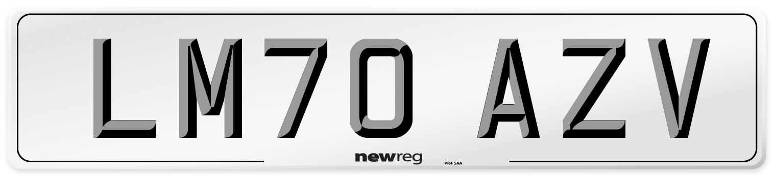 LM70 AZV Front Number Plate