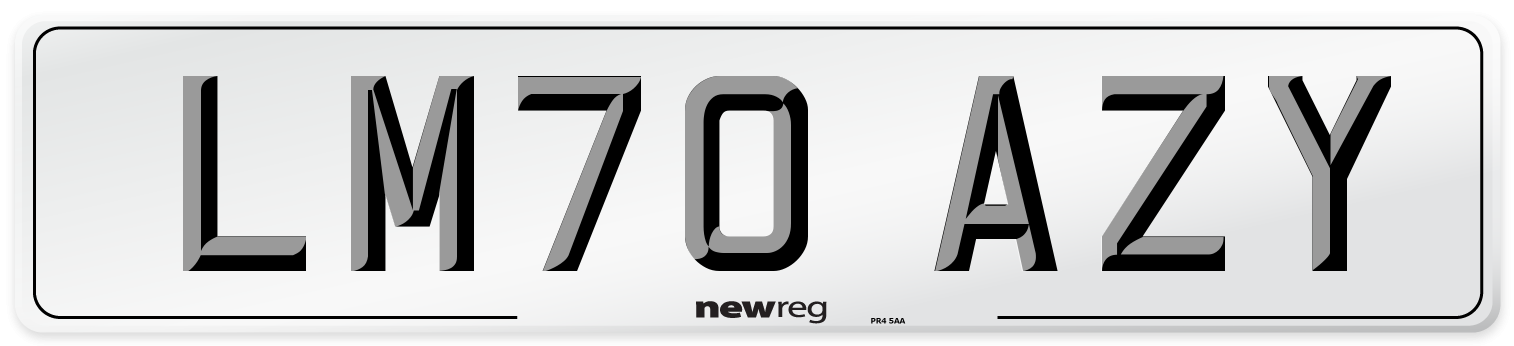 LM70 AZY Front Number Plate
