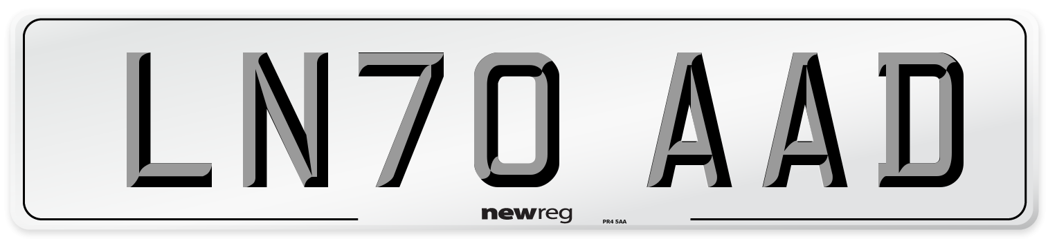 LN70 AAD Front Number Plate