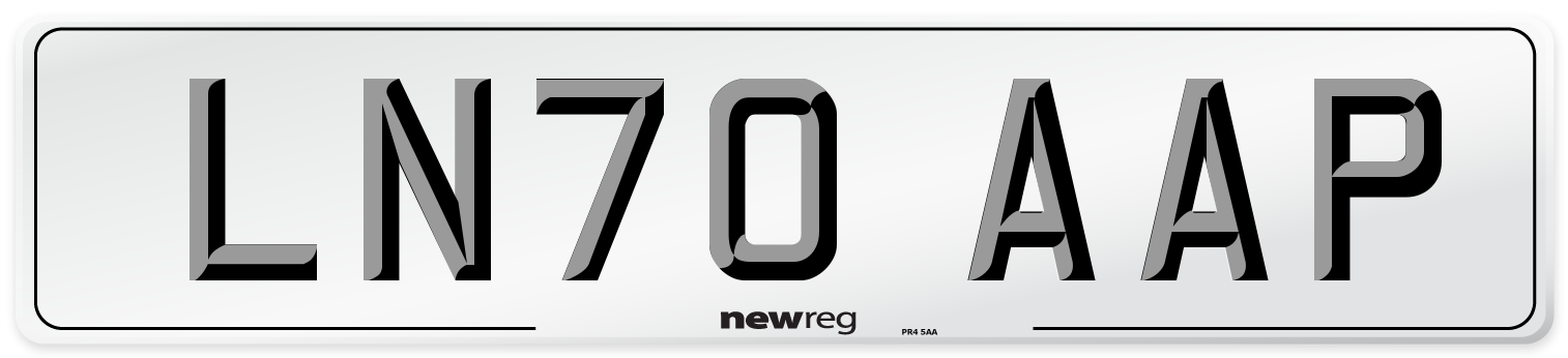LN70 AAP Front Number Plate