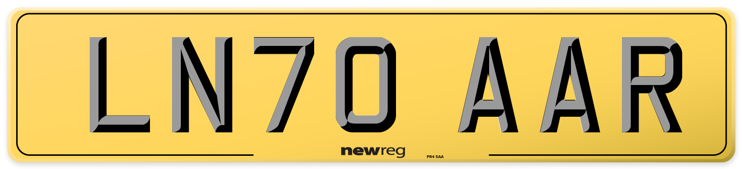 LN70 AAR Rear Number Plate