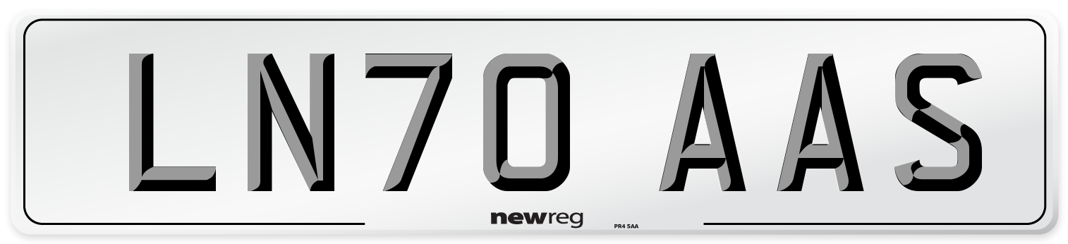 LN70 AAS Front Number Plate