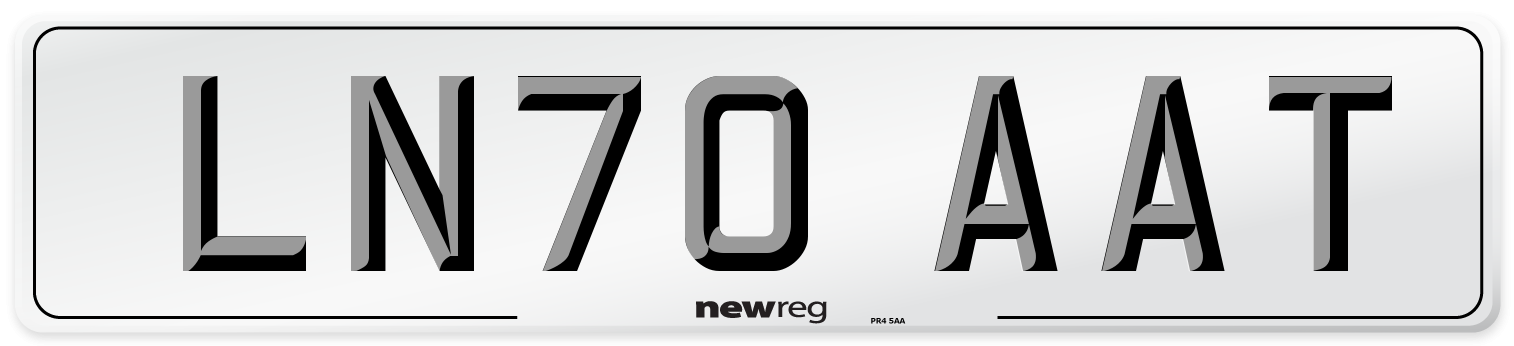 LN70 AAT Front Number Plate