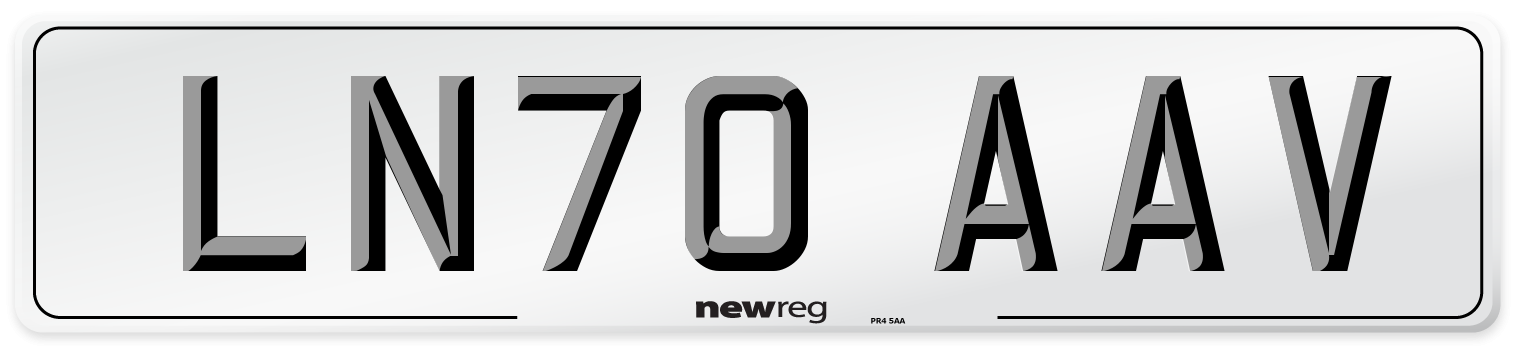 LN70 AAV Front Number Plate
