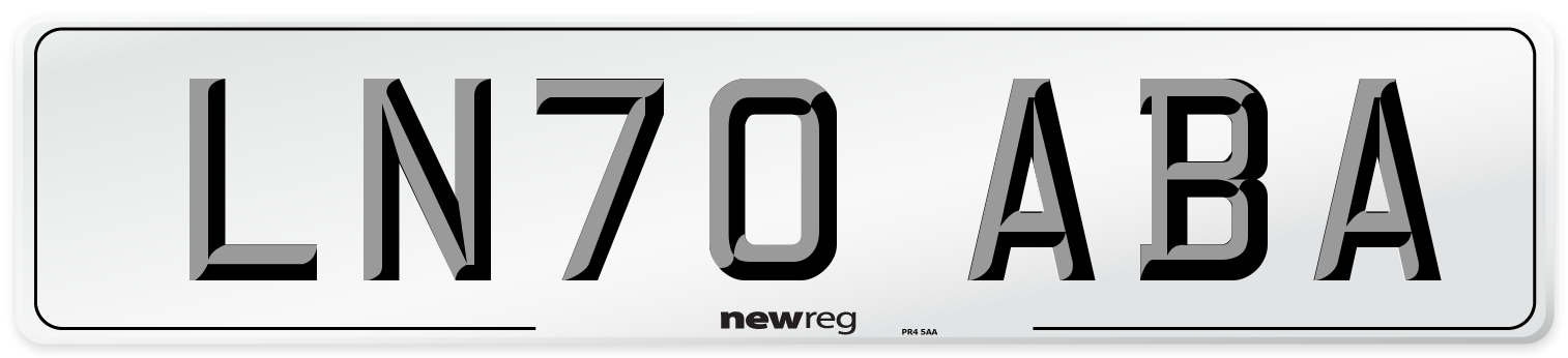 LN70 ABA Front Number Plate
