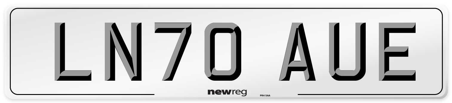 LN70 AUE Front Number Plate