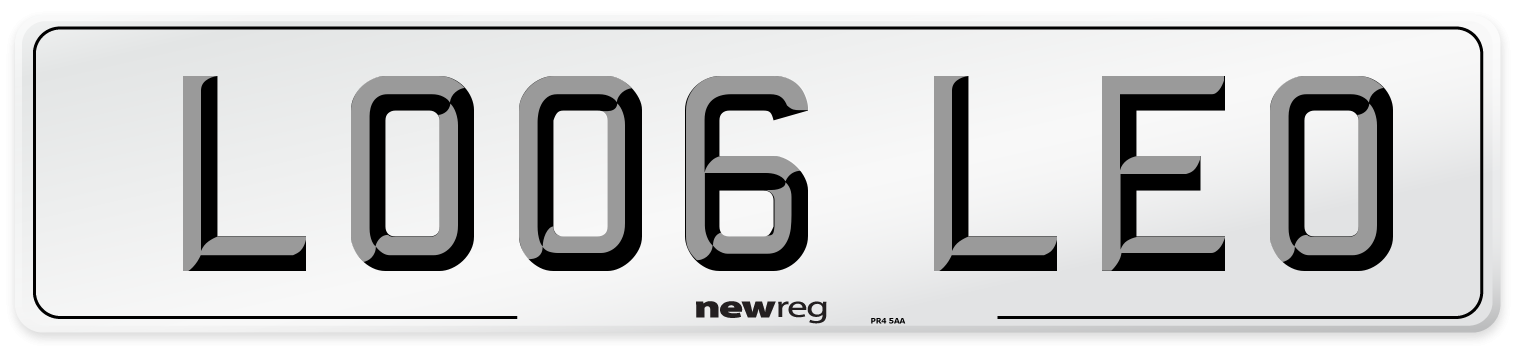 LO06 LEO Front Number Plate