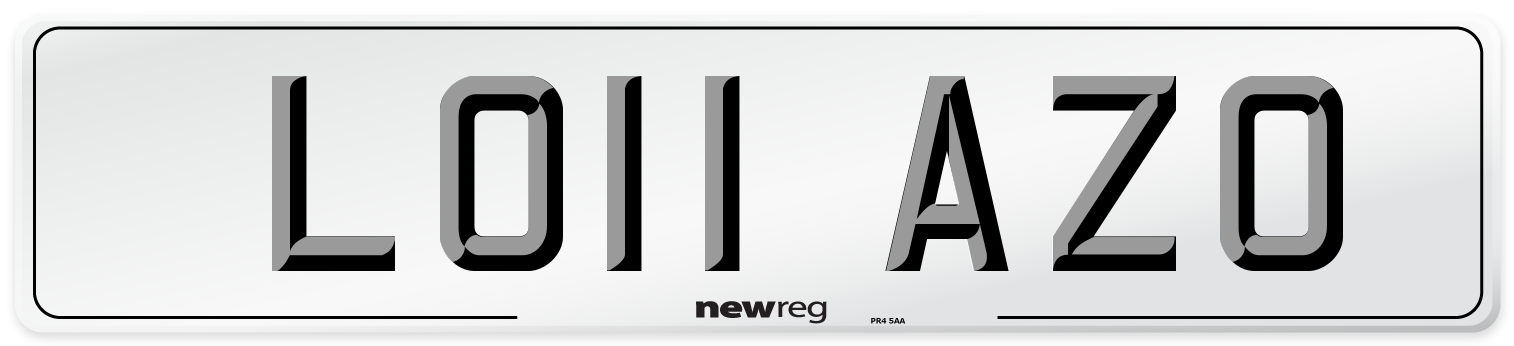 LO11 AZO Front Number Plate