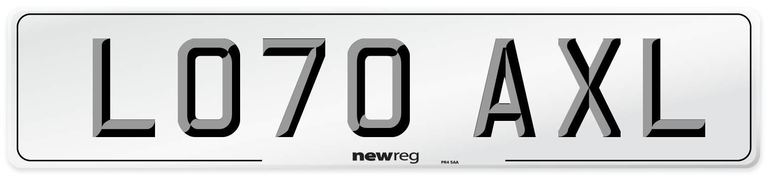 LO70 AXL Front Number Plate