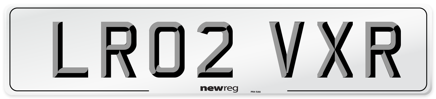 LR02 VXR Front Number Plate
