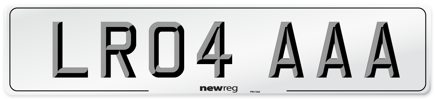 LR04 AAA Front Number Plate