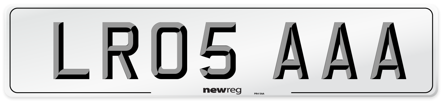 LR05 AAA Front Number Plate