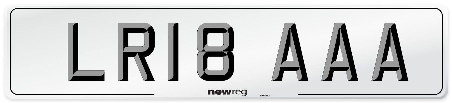 LR18 AAA Front Number Plate