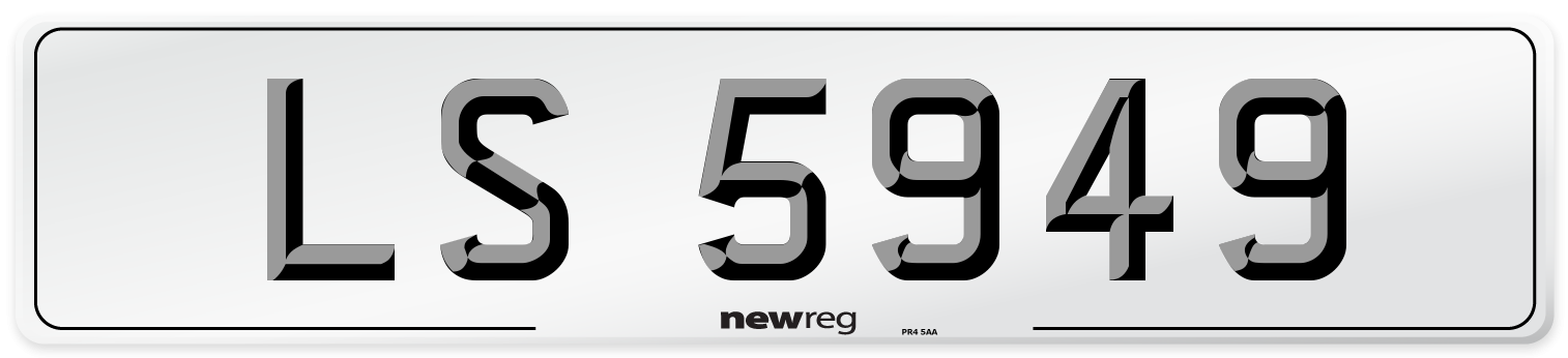 LS 5949 Front Number Plate