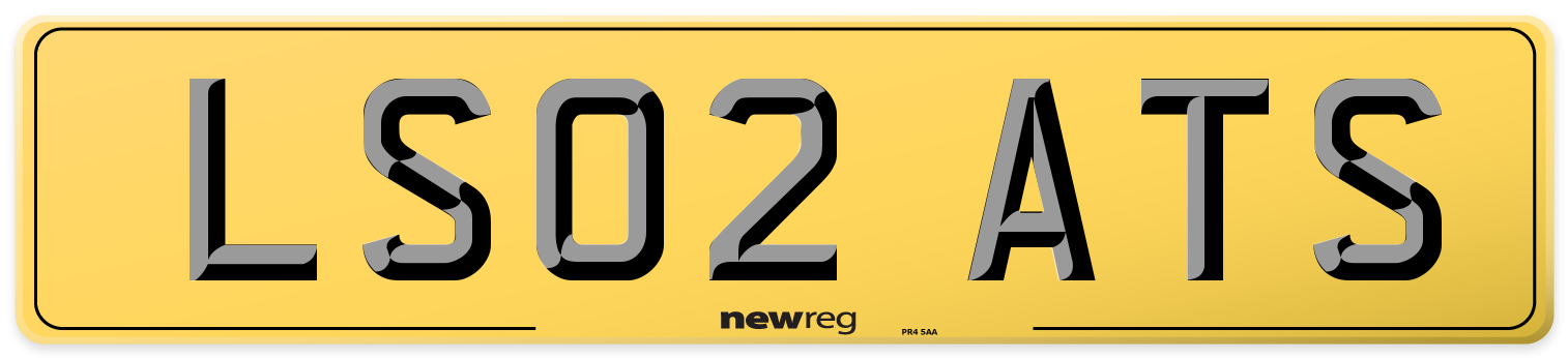 LS02 ATS Rear Number Plate