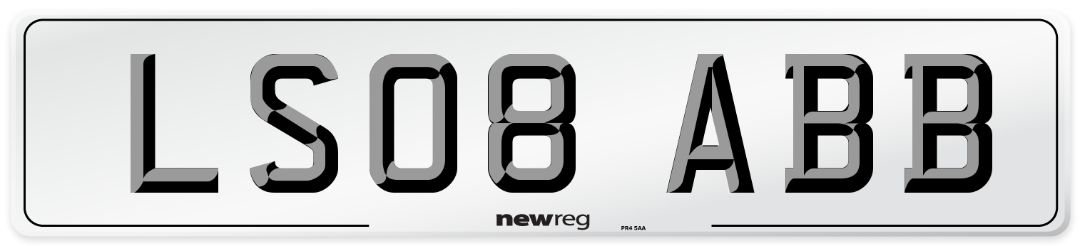 LS08 ABB Front Number Plate