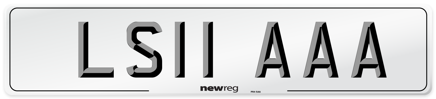 LS11 AAA Front Number Plate