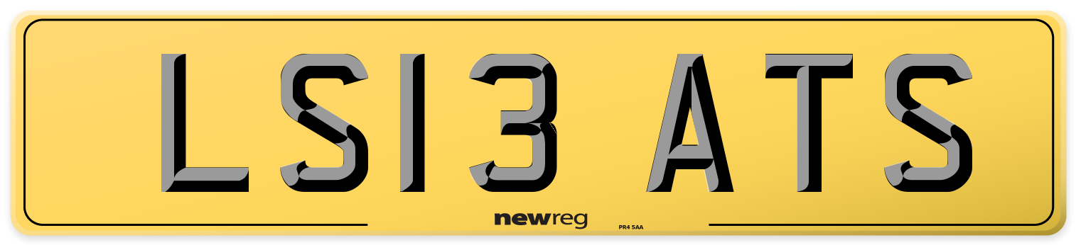 LS13 ATS Rear Number Plate