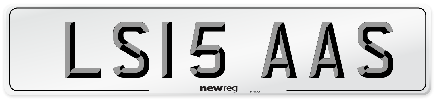LS15 AAS Front Number Plate