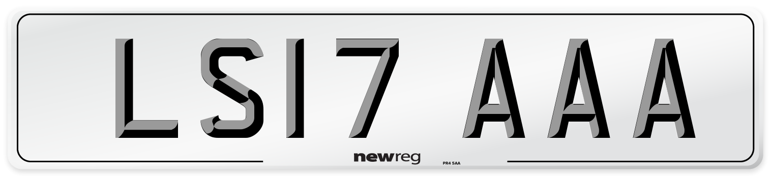 LS17 AAA Front Number Plate