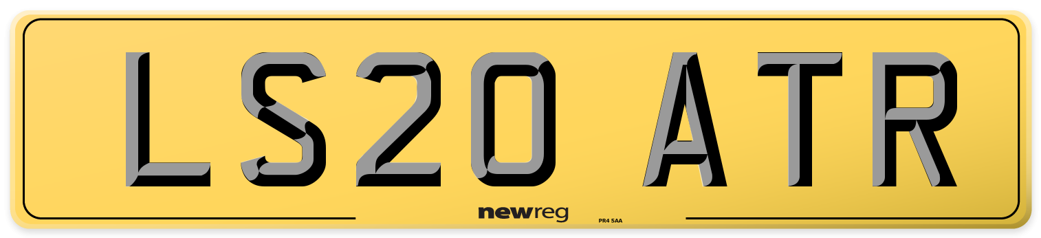 LS20 ATR Rear Number Plate