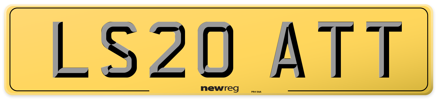 LS20 ATT Rear Number Plate