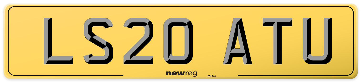 LS20 ATU Rear Number Plate