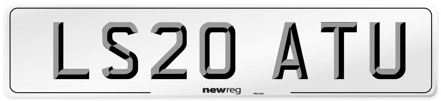 LS20 ATU Front Number Plate
