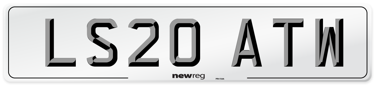 LS20 ATW Front Number Plate