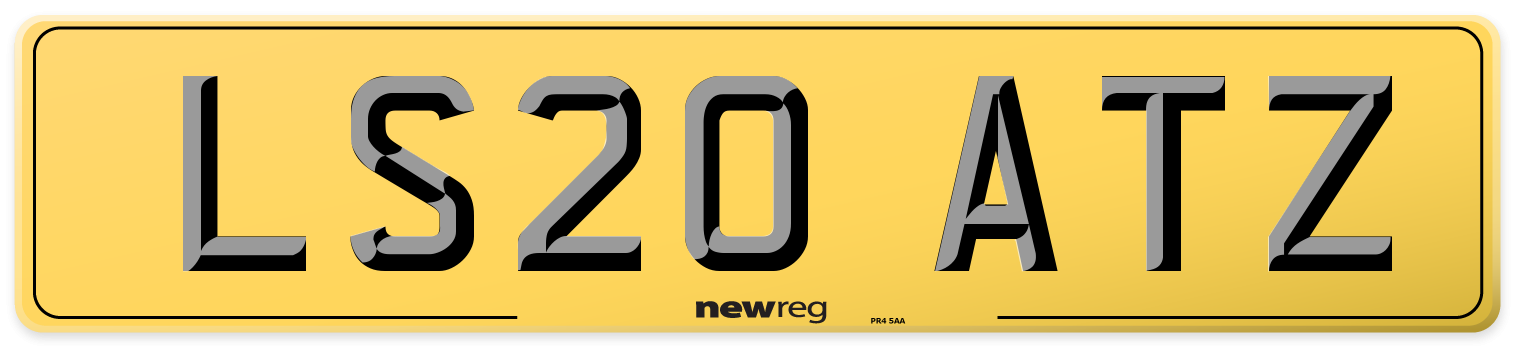LS20 ATZ Rear Number Plate