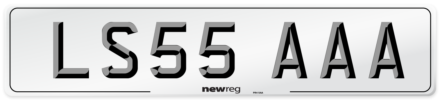 LS55 AAA Front Number Plate