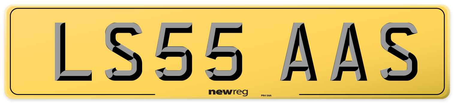 LS55 AAS Rear Number Plate
