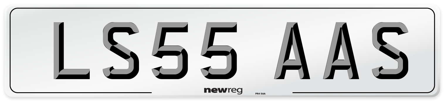 LS55 AAS Front Number Plate