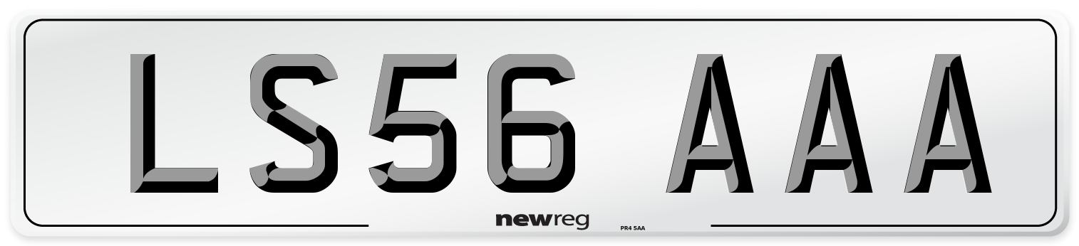 LS56 AAA Front Number Plate
