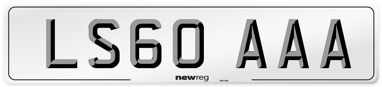 LS60 AAA Front Number Plate