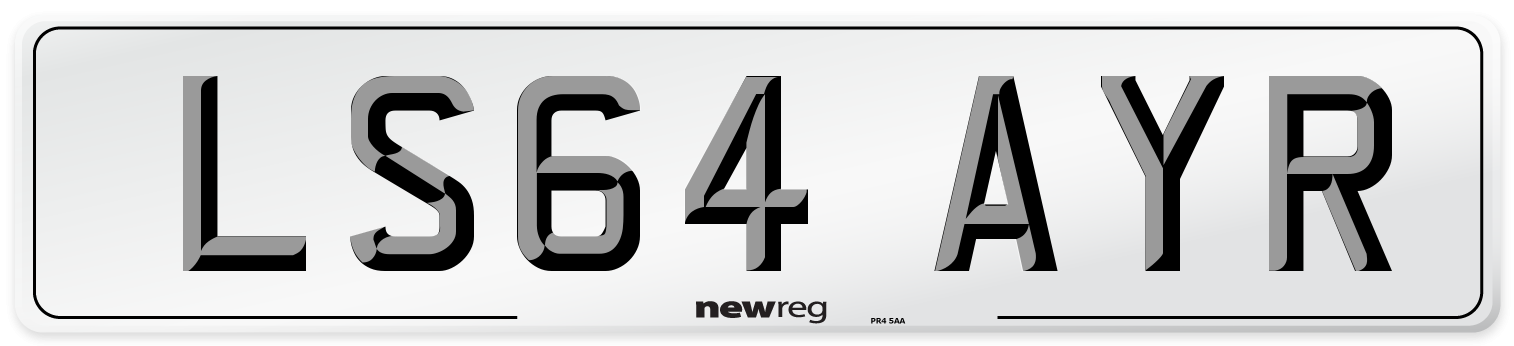 LS64 AYR Front Number Plate