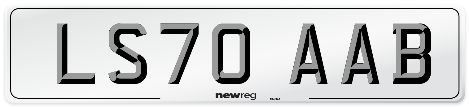 LS70 AAB Front Number Plate
