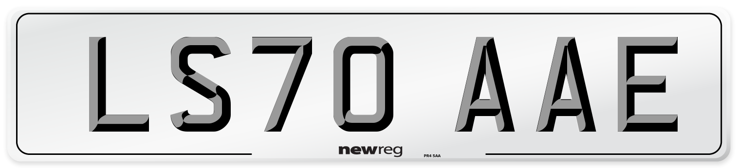 LS70 AAE Front Number Plate