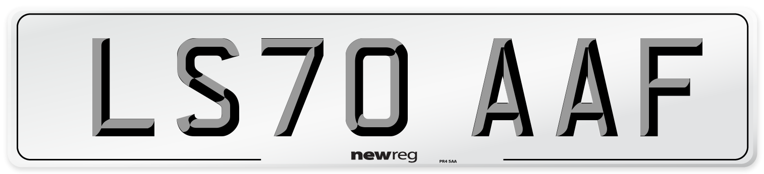LS70 AAF Front Number Plate
