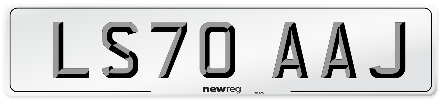 LS70 AAJ Front Number Plate