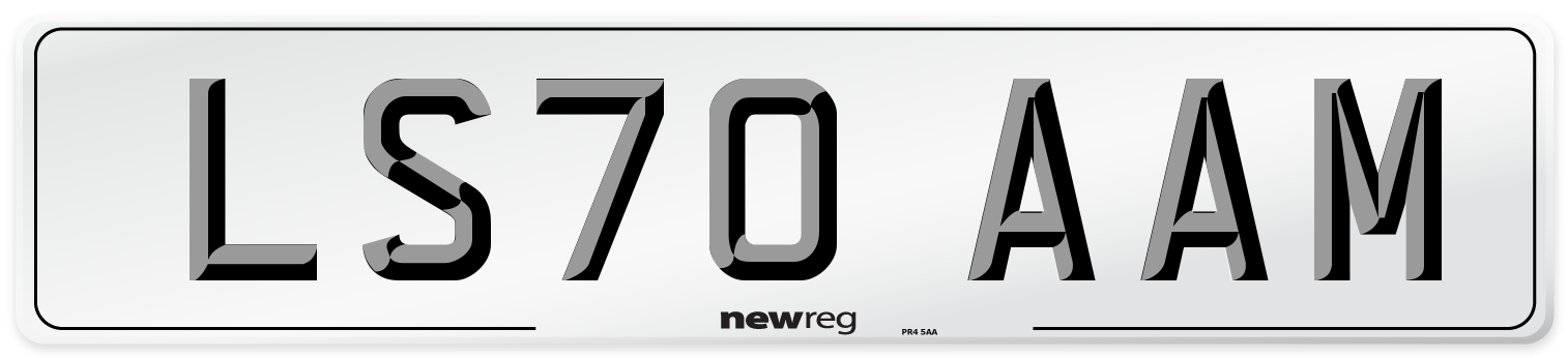 LS70 AAM Front Number Plate