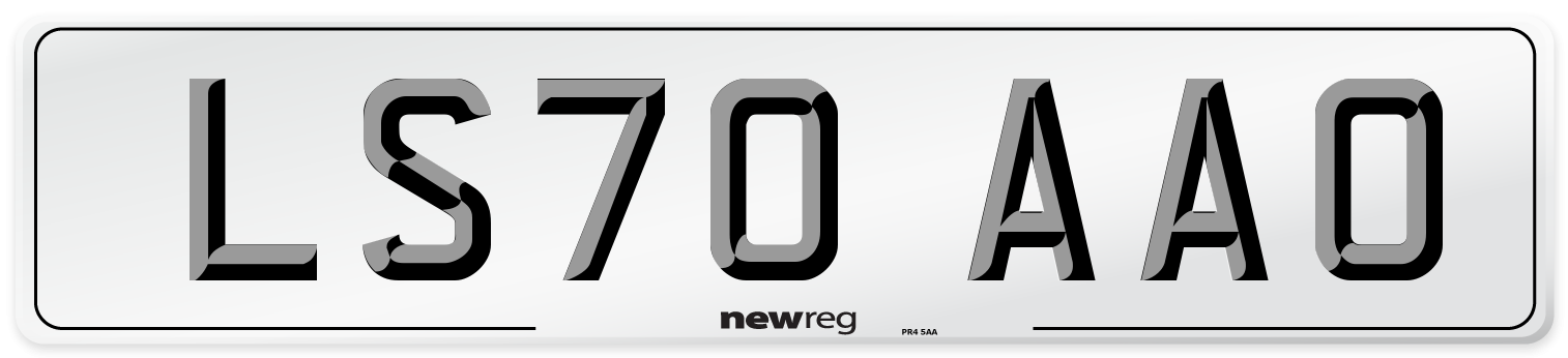 LS70 AAO Front Number Plate