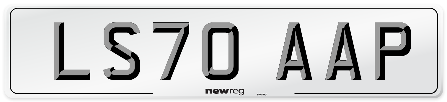 LS70 AAP Front Number Plate