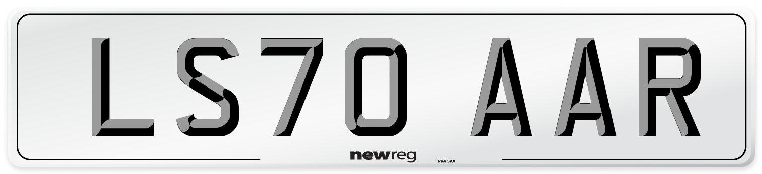 LS70 AAR Front Number Plate