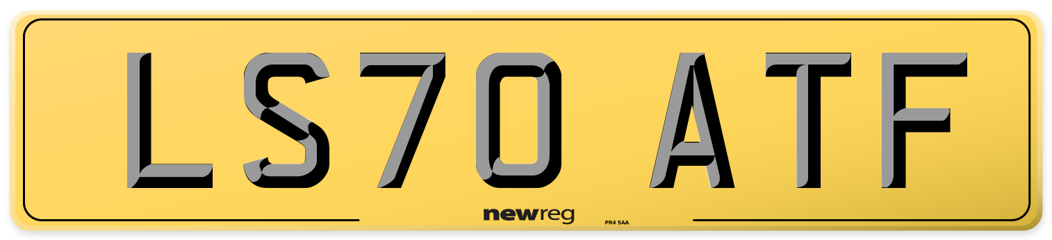 LS70 ATF Rear Number Plate